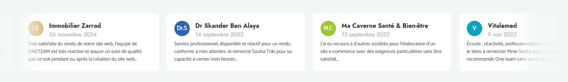 Témoignages clients agence OneTeam