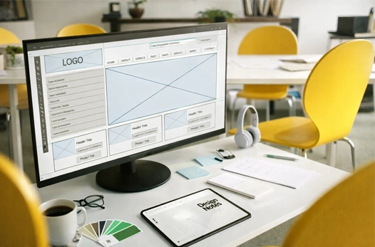 OneTeam : Votre partenaire digital pour un site vitrine performant en Tunisie. L'équipe de l'agence web OneTeam en Tunisie collaborant sur la création d'un site vitrine professionnel pour un client.
