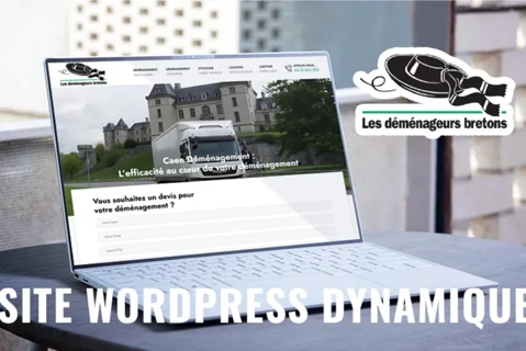 Création site vitrine Déménageurs Caen - Entreprise de déménagement Site vitrine professionnel Déménageurs Caen services déménagement OneTeam