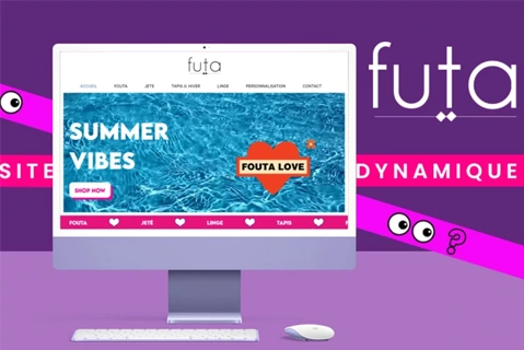 Création site vitrine pour Fouta Futa - Vente en ligne artisanat tunisien Site vitrine e-commerce Fouta Futa artisanat tunisien réalisé par OneTeam