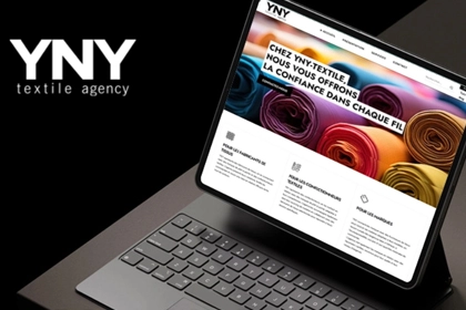 Site web vitrine YNY Textile Agency Tunisie — fabricant et exportateur textile, réalisé par OneTeam