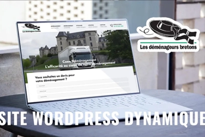 Site vitrine Les déménageurs bretons Caen — formulaire de devis déménagement en ligne, développé par OneTeam