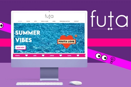 Site web Fouta Futa Tunisie — boutique artisanat textile (foutas, jetés, linge, tapis) développée par OneTeam